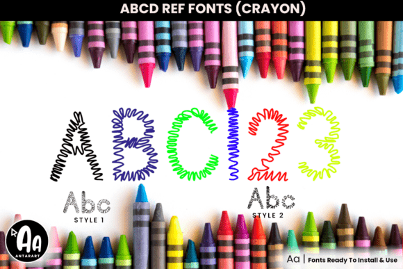 Abcd Ref Scribble Crayon: A Playful Font for Creative Learning