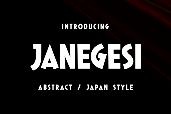 Janegesi: A Japan-Inspired Font for Elegant, Thoughtful Design