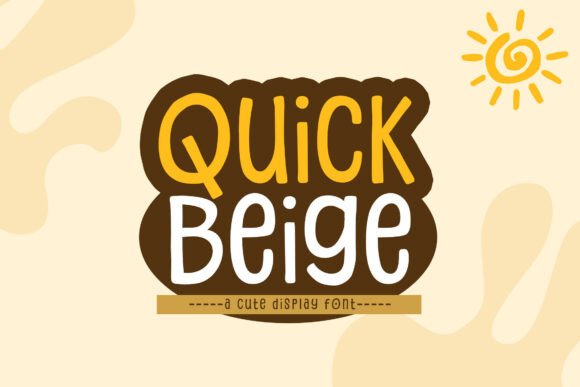 Quick Beige: A Modern Display Font with Timeless Charm