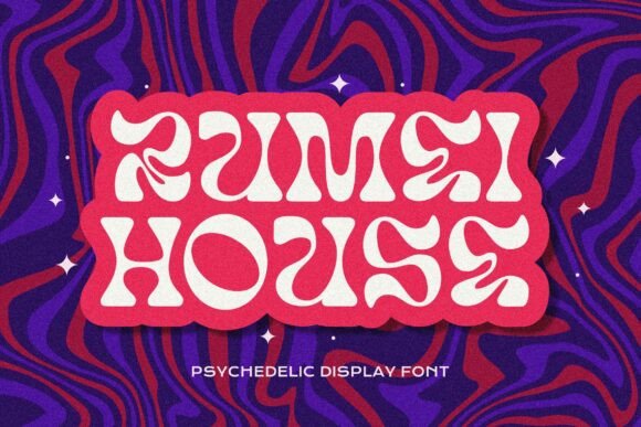 Rumei House: A Psychedelic Typeface for Modern Design Projects