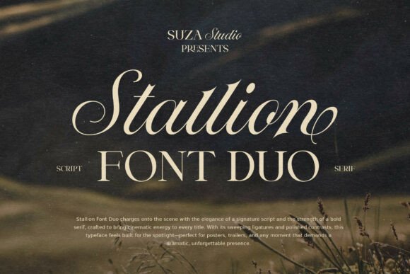 Stallion Duo: Elegant Script Meets Bold Serif for Premium Design