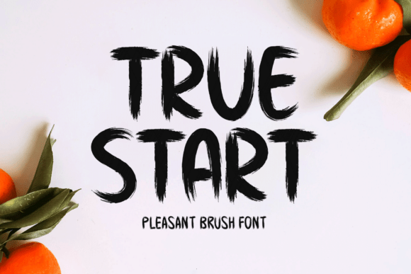True Start: A Brush Font That Elevates Design with Movement and Positivity