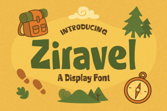 Ziravel: A Bold Display Font for Creative Adventures